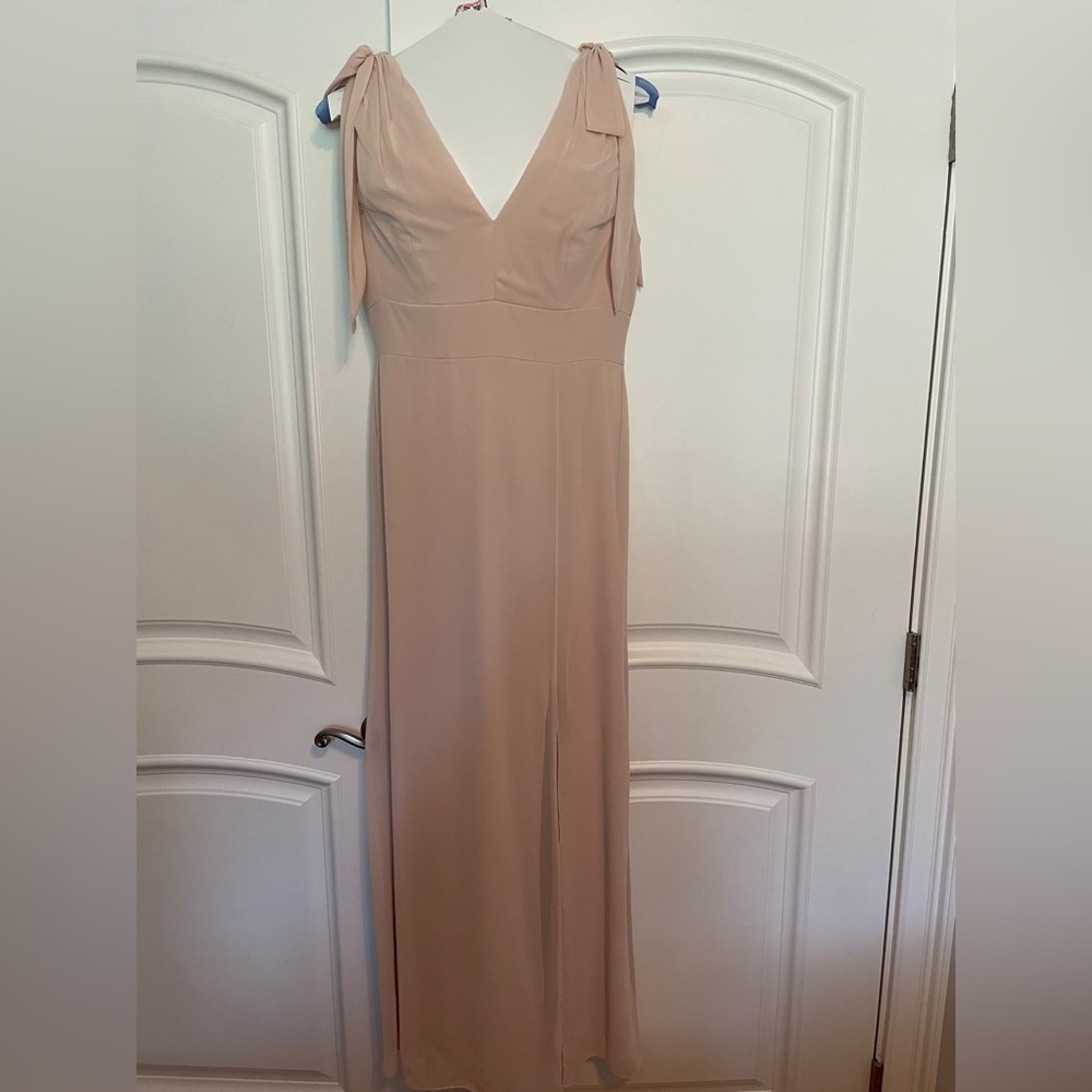 Dessy Group Gown, Size 12, Cameo Color (Nude pink), Worn once like new